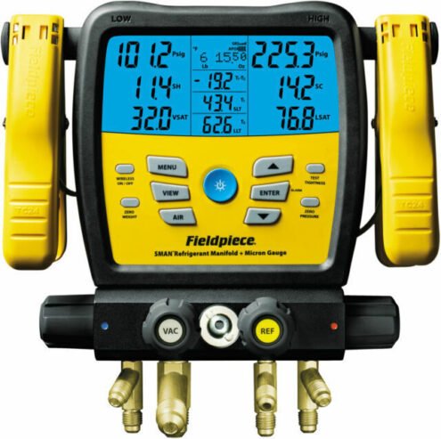 Fieldpiece SM480V 4-port SMAN Refrigerant Manifold With Micron Gauge