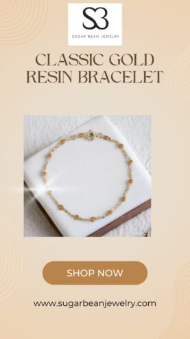 Elegance Redefined: Classic Gold Resin Bracelet”