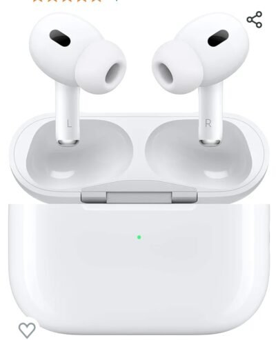 Apple AirPods Pro (2nd Generation) Wireless Ear Buds with USB-C Charging, Up to 2X More Active Noise Cancelling Bluetooth Headphones, Transparency Mode, Adaptive Audio, Personalized Spatial Audio