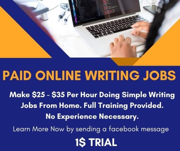 PAID ONLINE WRITING JOBS – 1$ TRIAL /R20.00