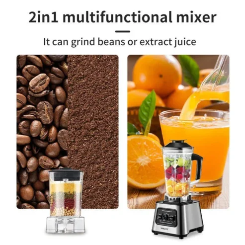 6000W Powerful Blender, Blender Smoothie Maker Table Blender