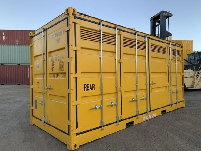 Customized 20ft high cube shipping container with access doors