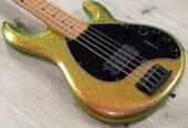 Emie Ball Music Man StingRay DarkRay 5 5-String Bass, Maple Fretboard, Gold Bar.