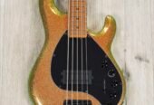 Emie Ball Music Man StingRay DarkRay 5 5-String Bass, Maple Fretboard, Gold Bar.