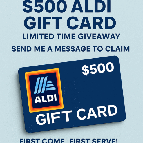 Get a FREE $500 Aldi Gift Card — No purchase required!